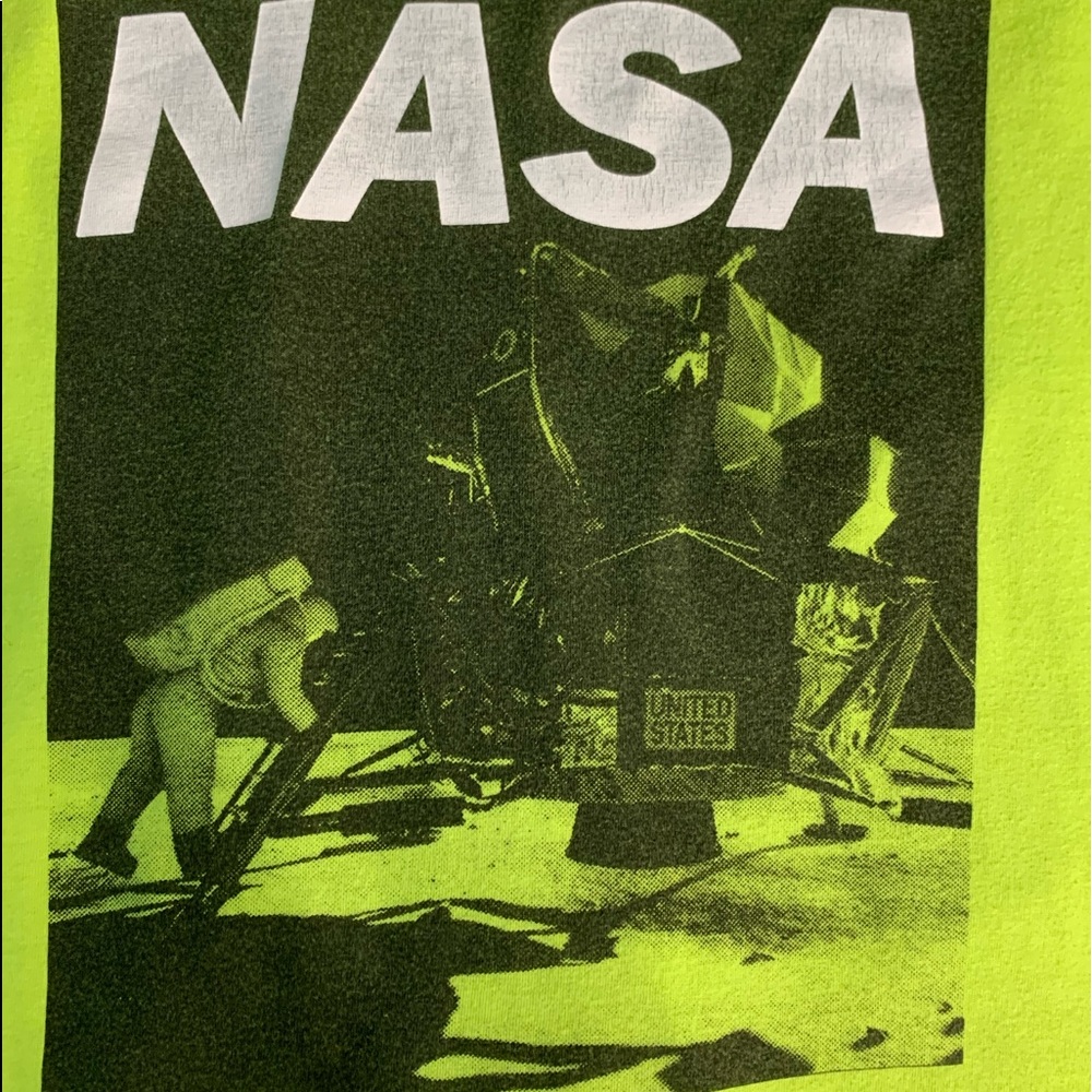 Lime green long sleeve nasa t shirt